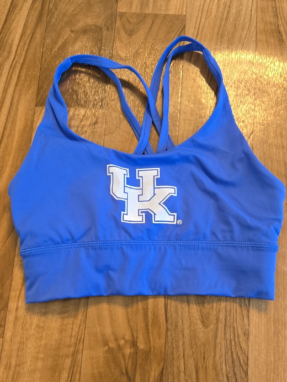University of Kentucky Blue Sports Bra with UK Logo